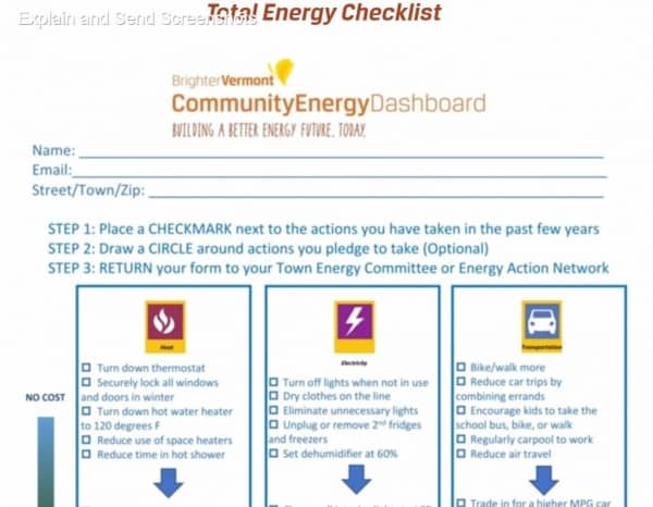 One-Page Total Energy Checklist