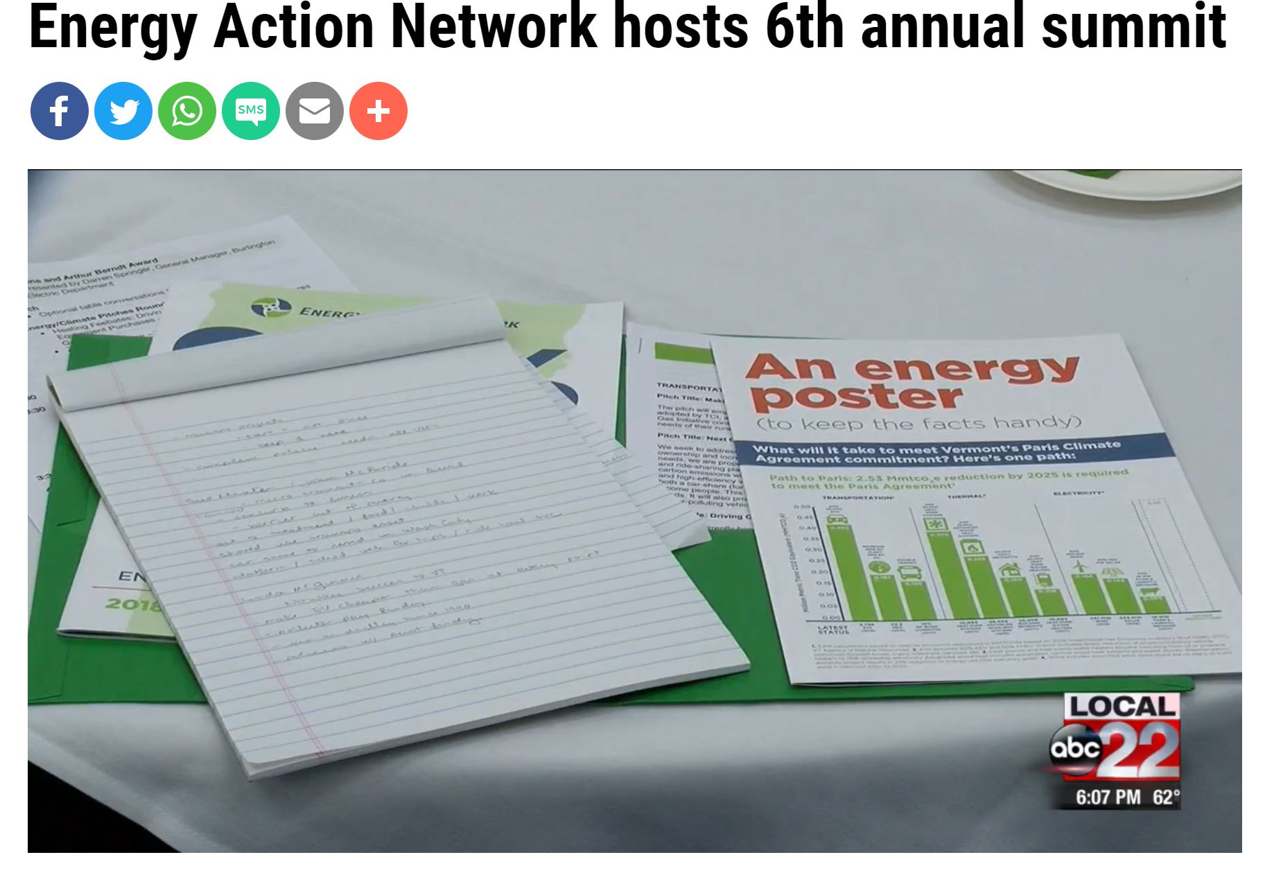Local 44 Covers 2019 Energy Action Network Summit